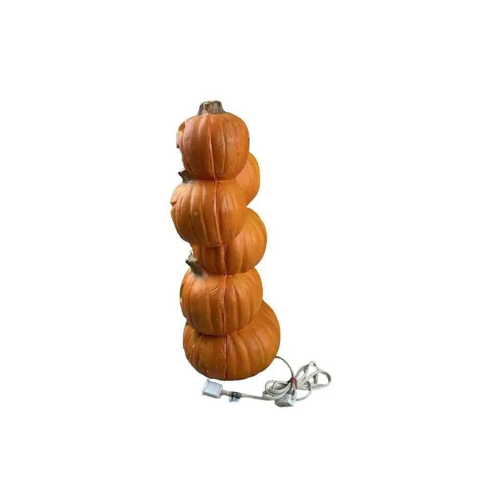 Vintage 1995 Trendmasters Halloween Pumpkin Jack O Lantern Stack Light Large